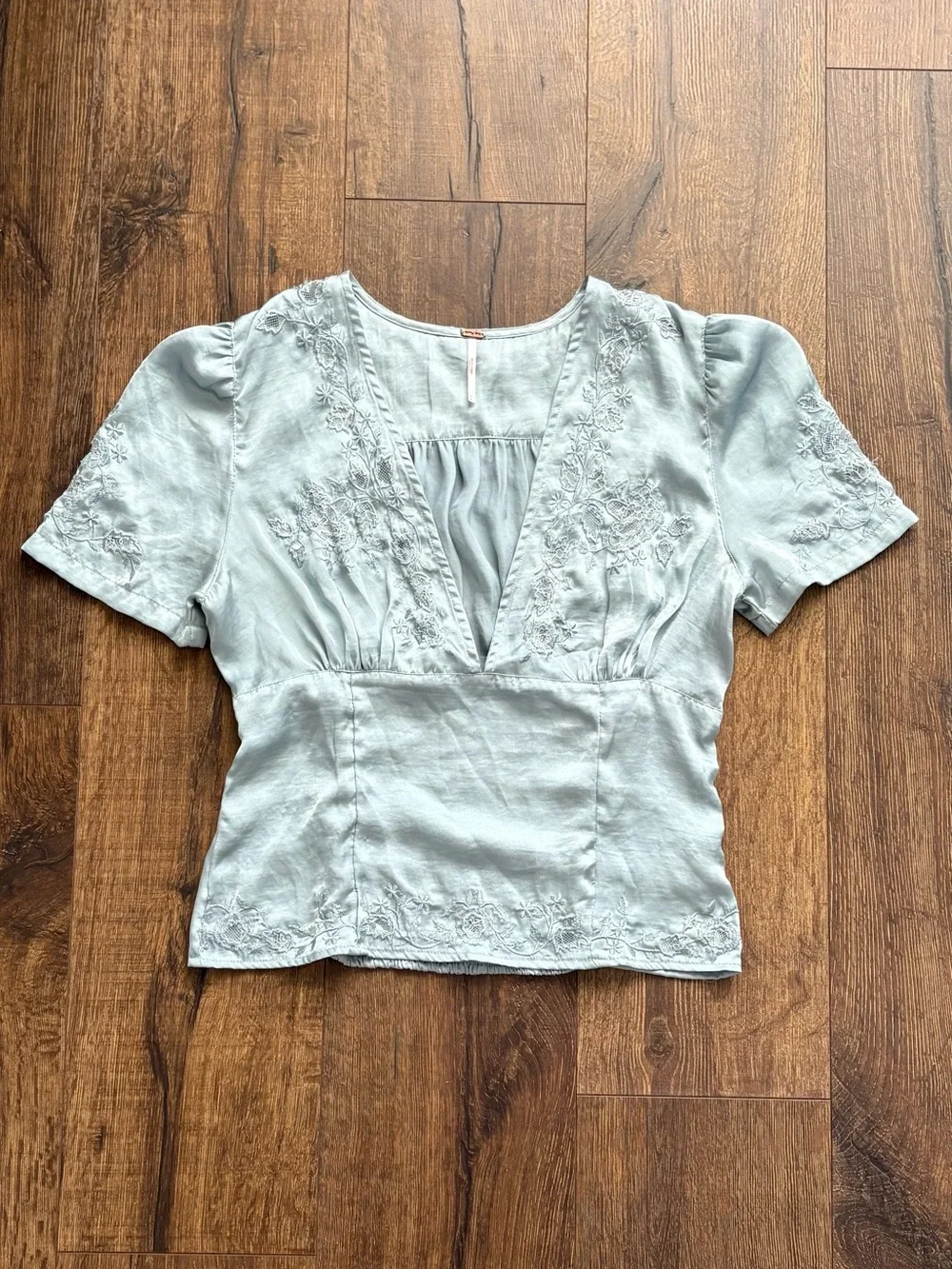 Free People Amor Amor Blouse, M, Blue